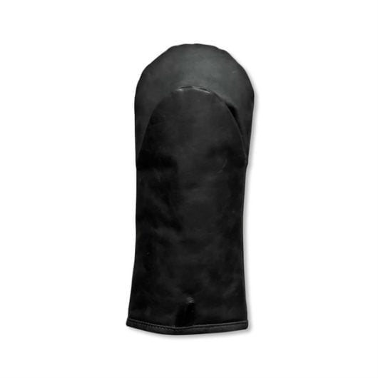 Grillhandske i sort stonewashed læder